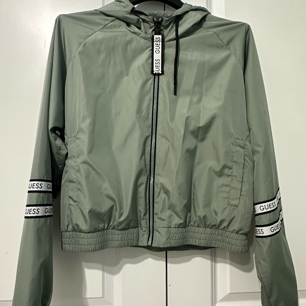GUESS Green Windbreaker Jacket